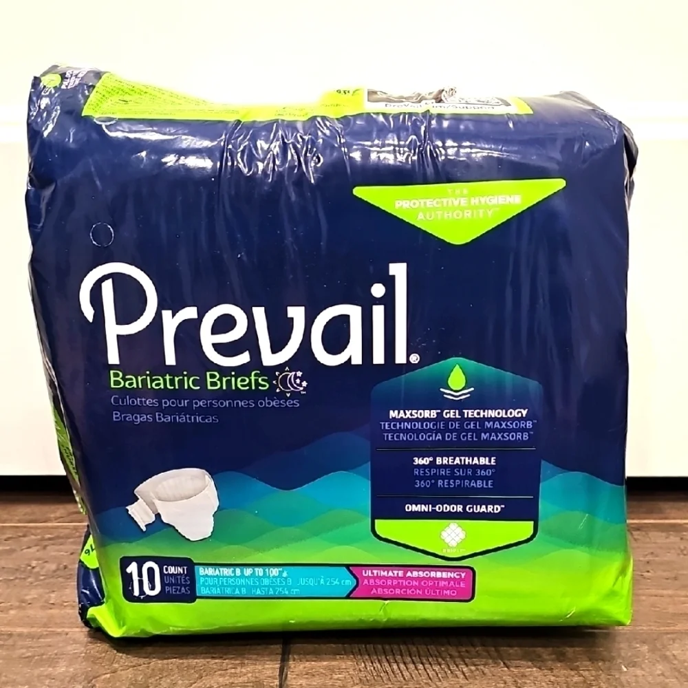 New Prevail Bariatric Briefs 10 Pack - Bariatric B up to 100